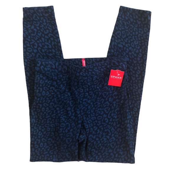 SPANX Denim Leopard Ankle Jean-ish Leggings - Picture 7 of 12